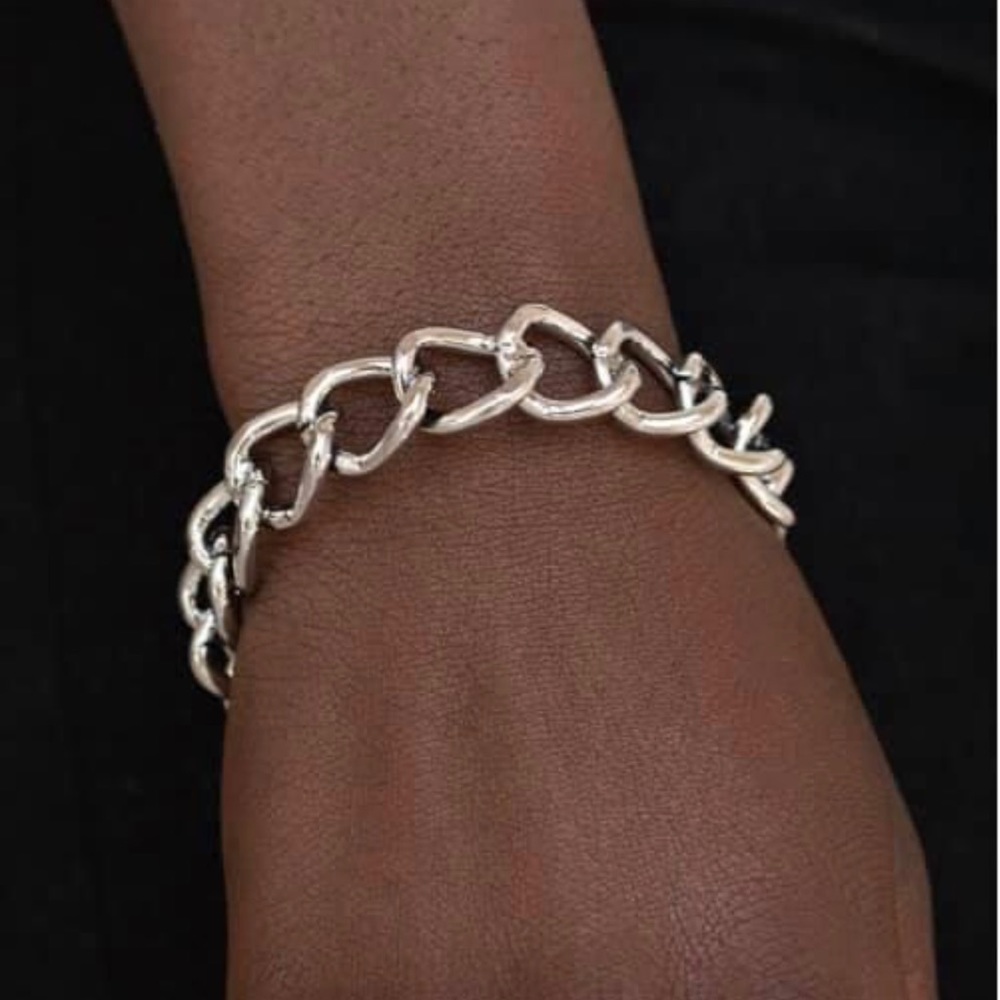 Silver bangle bracelet
